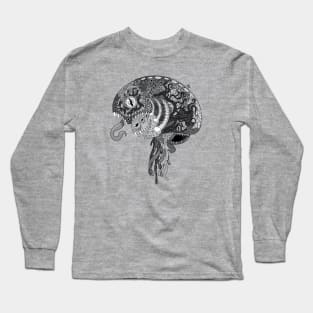 Eldritch Brain (Grayscale) Long Sleeve T-Shirt